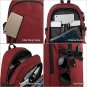 LaptopTravel Bag Theft Durable School Bag Lightweight Charging Port Red