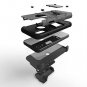 iPhone XR Case Military Grade Drop Tested Tempered Glass Screen Metal Gray Black