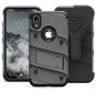 iPhone XR Case Military Grade Drop Tested Tempered Glass Screen Metal Gray Black