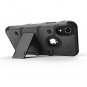 iPhone XR Case Military Grade Drop Tested Tempered Glass Screen Metal Gray Black