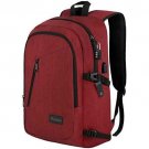 Laptop Backpack Travel Computer Bag Anti Theft Water Resistant College Red
