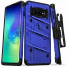 Galaxy S10 Case Military Grade Drop Protection Kickstand Bundle Includes Blue