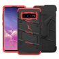 Galaxy S10 Case Military Grade Drop Protection Kickstand Bundle Includes Red