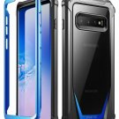 For Galaxy S10 Rugged Clear Case Poetic FullBody Hybrid Bumper Cover Blue