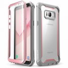 For Samsung Galaxy S8 Plus Case Full-Body Rugged Clear Bumper with Built Pink