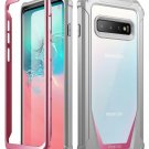For Galaxy S10 Rugged Clear Case Poetic FullBody Hybrid Bumper Cover Pink