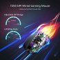 Gaming Mouse Wired Chroma 7200 DPI Adjustable Comfortable Grip 8 Buttons Black
