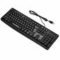 Keyboard Wired Spill-Resistant with 5 Feet USB Cable and Foldable Stands Black