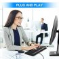 Keyboard Wired Spill-Resistant with 5 Feet USB Cable and Foldable Stands Black