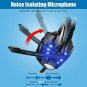 Headset with Mic Gaming PS4, PC, Xbox Mac Noise Cancelling Over Ear LED Light