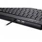 Keyboard Mini USB 12.40x5.79x0.79 Inch Dimension Piano Finish Black