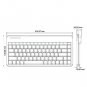 Keyboard Mini USB 12.40x5.79x0.79 Inch Dimension Piano Finish Black