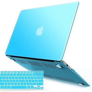 For MacBook Air 13 Inch Case Release New Version Soft Touch Keyboard Sky Blue