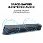 Computer Speakers GOgroove USB Mini Soundbar SonaVERSE UBR Desktop Black