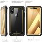 For iPhone Xs Max Case Body Rugged Clear Bumper Built In Screen Protector Gold