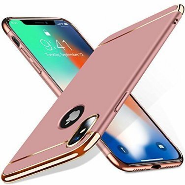 iPhone Xs X Case Ultra 3 in1 Hybrid Hard Plastic CoverRed Anti Scratch Rose Gold