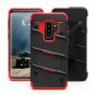 For Samsung Galaxy S9 Plus Case Military Grade Drop Tested Tempered Glass RED