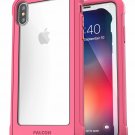 For iPhone Xs Max Case w/Screen Protector Falcon Series Protective Rugged Pink
