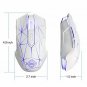 Gaming Mouse 7 Buttons Ergonomic LED Backlit USB RGB White