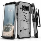 For Samsung Galaxy S8 Plus Case Military Grade Drop Tested, Holster Belt Gray