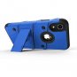 iPhone XR Case Military Grade Drop Tested Tempered Glass Screen Blue Black