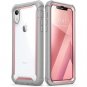 Full-Body Rugged Bumper Case with Built-in Screen Protector for iPhone XR Pink