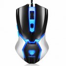 Gaming Mouse USB 3200 DPI 4 Adjustable Levels Comfortable Grip Blue LED 6 Button