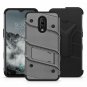For OnePlus 6T Case Military Grade Drop Tested Screen Protector Metal Gray/Black