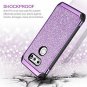 For LG V30 Case Slim 2 in 1 Glitter Sparkly Cover Heavy Duty Shockproof Purple