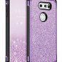 For LG V30 Case Slim 2 in 1 Glitter Sparkly Cover Heavy Duty Shockproof Purple