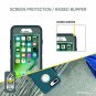 For iPhone 7/8 Plus Case with built-in screen protector Beltclip holster Purple