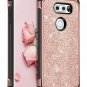 For LG V30 Case Slim 2 in 1 Glitter Sparkly Cover Heavy Duty Shockproof Rose