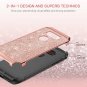 For LG V30 Case Slim 2 in 1 Glitter Sparkly Cover Heavy Duty Shockproof Rose
