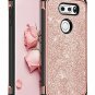 For LG V30 Case Slim 2 in 1 Glitter Sparkly Cover Heavy Duty Shockproof Rose
