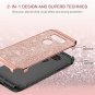 For LG V30 Case Slim 2 in 1 Glitter Sparkly Cover Heavy Duty Shockproof Rose