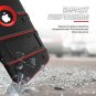 iPhone XR Case Military Grade Drop Tested Tempered Glass Screen Kickstand Red