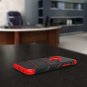 iPhone XR Case Military Grade Drop Tested Tempered Glass Screen Kickstand Red