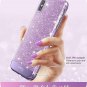 For iPhone Xs Max Case Cosmo FullBody Bling Glitter Sparkle Clear Bumper Purple