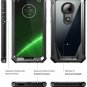 For Moto G7 Rugged Clear Case Poetic FullBody Hybrid Shockproof Black/Clear