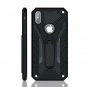 For iPhone X/Xs Case Military Grade 12ft. Drop Tested Protective Kickstand Black