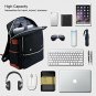 Laptop Backpack Vintage with USB Charging Port Fashion Backpack Fits Black