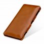 Sony Xperia XZ2 Premium Case Leather Wallet Folio Magnetic Book Design Brown