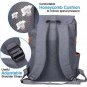 Laptop Backpack Vintage with USB Charging Port Fashion Backpack Fits Grey