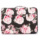 Laptop Bag Protective Waterproof Sleeve with Handle 13-13.3 inch Black Rose