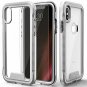 For iPhone Xs Max case Military Grade DropTested Tempered Glass Silver  Clear