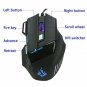 Gaming Mouse Wired Plug and Play 7 Buttons 3200 DPI 4 Adjustable DPI Levels LED