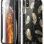 For iPhone Xs Max Case Builtin Screen Protector Cosmo FullBody Glitter Black