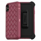 For iPhone Xs Max Case Military Grade Kickstand Drop Tested Protective RED PLUM