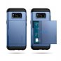 For Samsung Galaxy S8 Case Slim Dual Layer Wallet Card Slot Holder Coral Blue