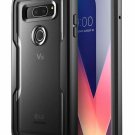 For LG V30 Case Heavy Duty Protection Clear Back Full Body Bumper Black